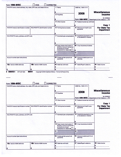 Form 1099-MISC Miscellaneous Income